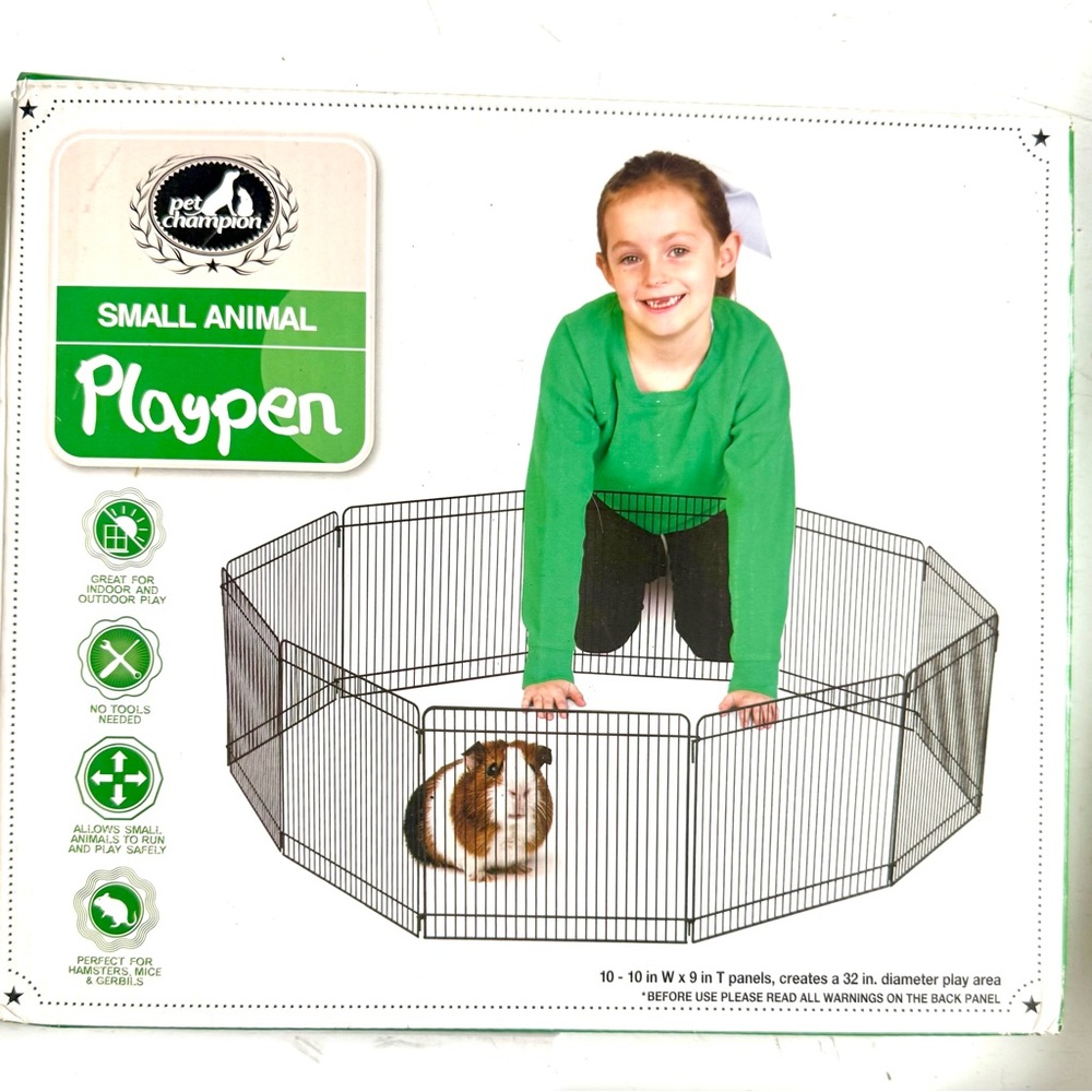 Champion Black Small Animal Playpen New in box‎ Ships next day